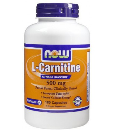 Now Foods Carnitine 500mg, 180 caps ( Multi-Pack)