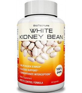 Kidney Pure White Bean Extract Capsules - 500mg du supplément naturel pour Glucose Support et Glucides Interception.