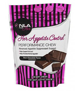 NLA For Her Appetite Chew Performance Control, Rich Chocolate, 30 Count