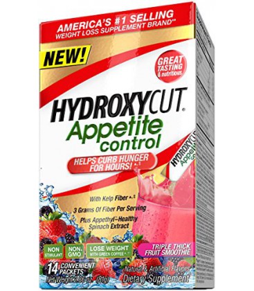 Hydroxycut contrôle de l'appétit avec Appethyl Appétit, Triple Thick Fruit Smoothie, 14 Count