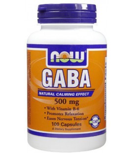 NOW Foods GABA 500 mg, 100 capsules ( Multi-Pack)