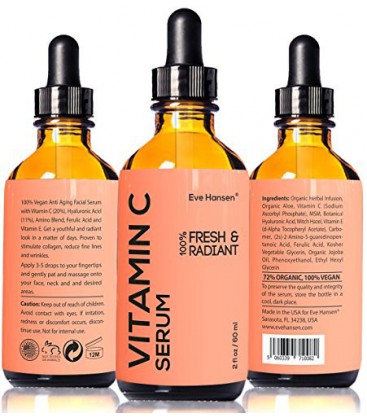 2 oz Vitamine C Sérum - Facelift dans un numéro de la bouteille 1 - 100% Vegan Anti Aging Facial Serum - VOIR RÉSULTATS OU REMBO