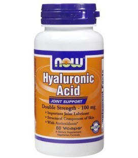 NOW Foods Hyaluronic Acid 100 mg VCaps, 60 ct (Pack of 2)