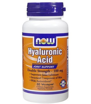 NOW Foods Hyaluronic Acid 100 mg VCaps, 60 ct (Pack of 2)