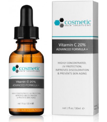 Numéro 1 MEILLEURE Vitamine C 20% de sérum + acide férulique et acide hyaluronique Pour maximum Anti-Aging! 100% sûr et efficace