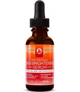 InstaNatural Vitamine C 25% de sérum pour le visage avec de l'acide hyaluronique - éclaircissant de la peau et anti-âge Radiatin