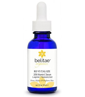 Belitae - Bio Vitamine C Sérum pour le visage avec de l'acide hyaluronique + 20% de C 30 ml - Aide de réparation Sun Damage, les