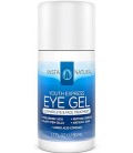 InstaNatural Eye Gel - Crème Acide Hyaluronique, Huile de jojoba bio, MSM, Peptides &amp; More - Meilleur pour Rides, Sombre