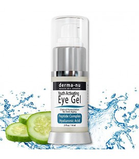 Wrinkle Eye Cream Par Derma-nu - Anti Aging Eye Treatment Gel pour les cernes, les poches et les rides - Peptide de collagène