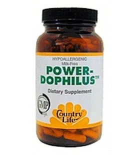 Country Life Power-Dophilus (Milk-Free Dietary Supplement) Vegetarian Capsule, 100-Vegetarian Capsules