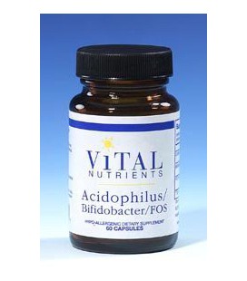 Vital Nutrients Acidophilus Bifidobacter FOS 60 Capsules
