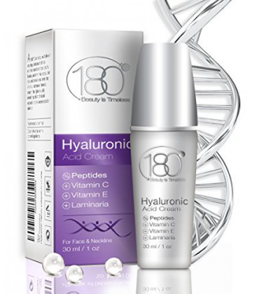 DEAL DU JOUR - 180 Cosmétique - Crème Acide Hyaluronique Forte avec Peptides et de la vitamine C (force maximale) - Meilleur Ant