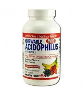AMERICAN HEALTH, Acidophilus Chewable Assorted Fruit Flavor - 120 wafers
