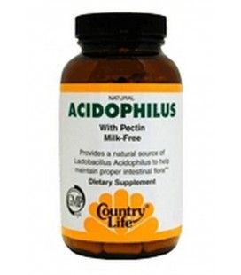 Country Life Acidophilus w/Pectin, 100 Capsules