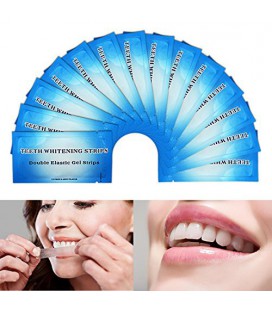 EZGO Professional Strength Blanchiment des dents Strips 28 Bonus Count-14 Day Supply + Shade Guide avancée New Formula (6% HP)
