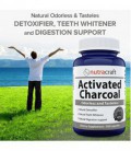 Activé Capsules Charcoal Pour blanchir les dents, gaz, Hangovers &amp; Detox - Double Strength Avec 900mg par Servez - 100%