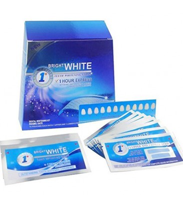 Mousseux blanc Smiles dents professionnelles blanchissant bandes - Bright White Strips 28 Express - Comparer à Big Brands Econom