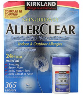 Kirkland Signature Drowsy Allerclear loratadine comprimés non, antihistaminique, 10mg, 365-Count