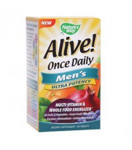 Nature's Way Alive Once Daily Men's Multi Ultra Potency, Tablets, 60-Count