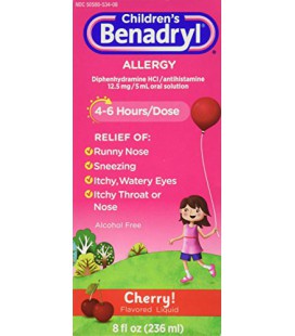 Benadryl Allergy Enfant Cerise Sirop, 8 Fluid Ounce