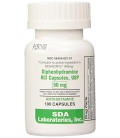 Benadryl Allergy Diphenhydramine Capsules 50mg, 100CT