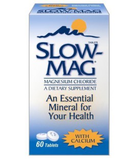 Slow-Mag Magnesium Chloride with Calcium, Tablets, 60 tablets (Pack of 2)