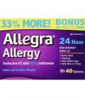 Allegra Allergy 40 comprimés (Bonus Pack - 33% Plus) 24 Protection Hour - Non Drowsy