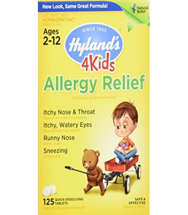 4 enfants naturels Allergie Relief Comprimés, naturel Soulagement symptomatique de Hyland des allergies d'intérieur et d'extérie