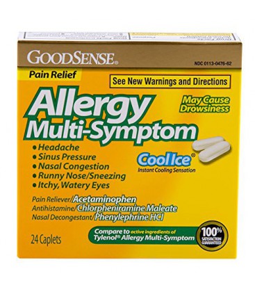 Goodsense Allergy Multi-Symptom Caplets, Cool Ice, 24 Count