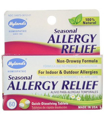 Naturelles saisonniers Allergie Relief comprimés, non-Drowsy Indoor &amp; Outdoor Allergy Relief, 60 comte de Hyland