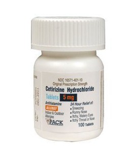 Zyrtec Cetirizine Hydrochloride 5 mg, 100 comprimés
