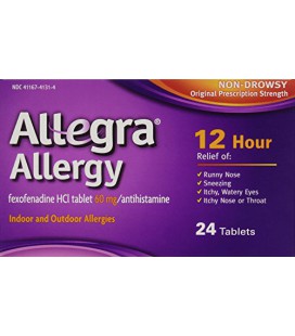 Allegra Adulte Allergy 60 Mg 12 heures, 24 Count
