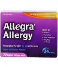 Allegra Adulte 24 heures Allergie Comprimés, 180mg, 140 comprimés