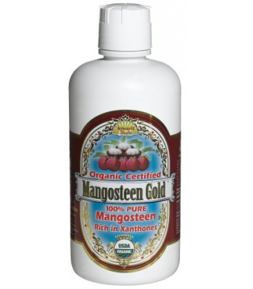 Dynamic Health Mangosteen Gold- 100% Pure Organic Certified Mangosteen Juice, 32-Ounce Bottle