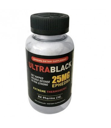 UltraBlack 25 mg Ephedra (100 capsules)
