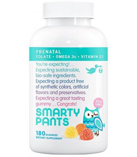 SmartyPants PreNatal complète Gummy Vitamines: multivitamines, folate (methylfolate), la vitamine K2, la vitamine D3, méthyle B1