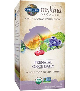 Supplément Garden of Life Organic prénatale multivitamines - mykind prénatale une fois par jour Whole Food Vitamine, végétalienn