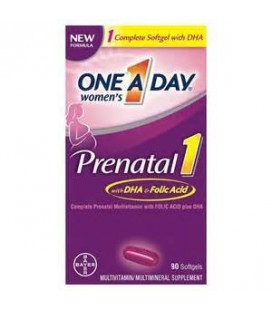 Un a Womens Prenatal1 Day avec DHA et acide folique 90 Softgels