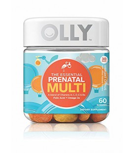 OLLY prénatale Essential Multi-Vitamin, Vibrant Citrus, 60 Count