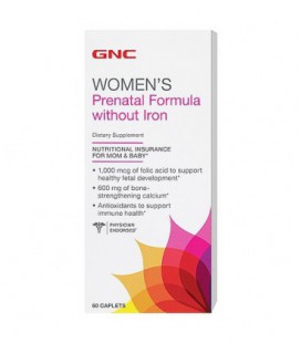 GNC prénatale Formule Sans fer 60 Caplets