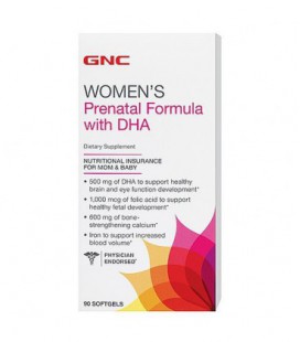 GNC Womens Prenatal Formula avec DHA 90 gélules