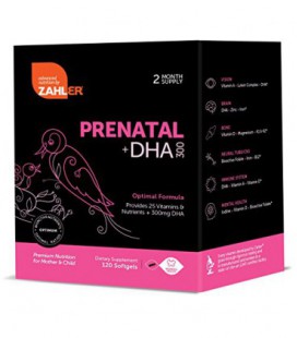 Zahler prénatale DHA, Premium prénatale multivitamines supplément pour la mère et l'enfant, prénatale DHA soutient le cerveau