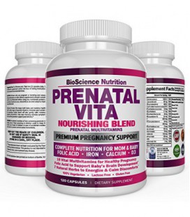 VITA ONE prénatale et soutien à l'allaitement multivitamines - Whole Food Multi Vitamines en acide folique pour la grossesse et 