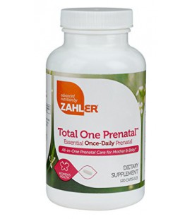 Zahler Total One prénatale, contient de l'acide folique et de fer, une grossesse All-Natural Complete et l'allaitement multivita
