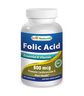 Meilleures Naturals Acide folique 800mcg 240 Capsules