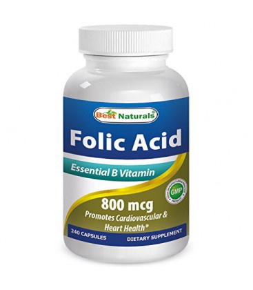 Meilleures Naturals Acide folique 800mcg 240 Capsules