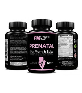 Prenatal multivitamines Femmes - DEUX MOIS ALIMENTATION, Végétarien bienvenus, Made in the USA Facility, Approuvé par la FDA