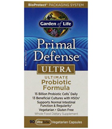 Garden of Life Whole Food Probiotic Supplement - ULTRA Dietary Supplement Formule ultime probiotique Primal Defense, 90