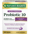 Bounty Ultra Probiotic 10, 60 capsules de la nature
