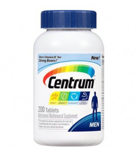 Multivitamines / multiminéraux Supplément de Centrum Men, 200 comprimés